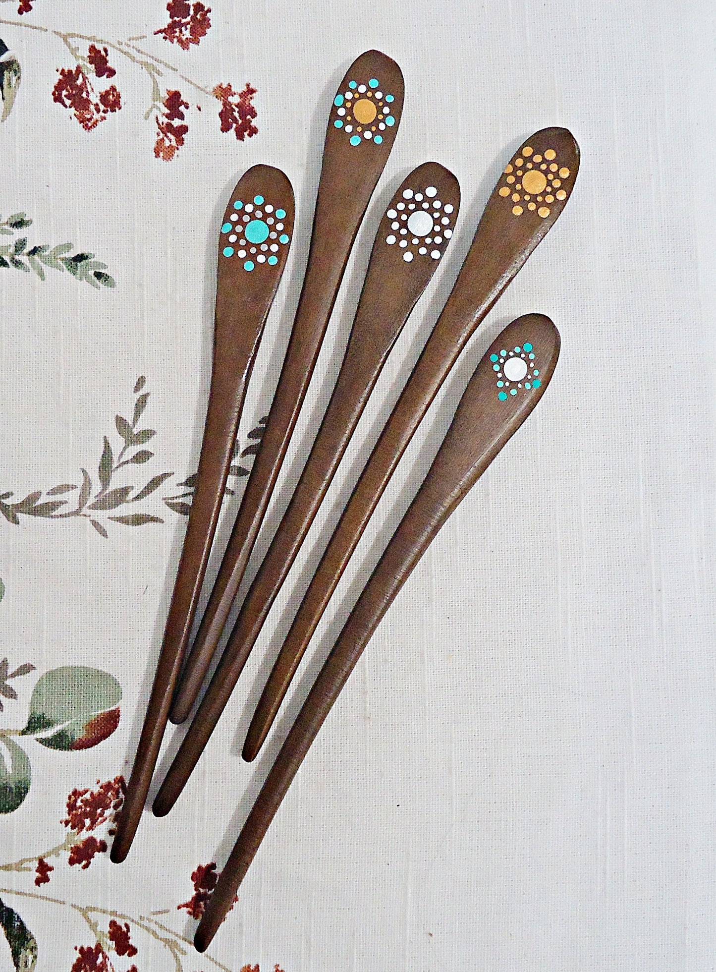 Wood Hair Stick Blanks, Plain Brown Wood Hair Stick, 7 Inches Long, Minimalist, Simple