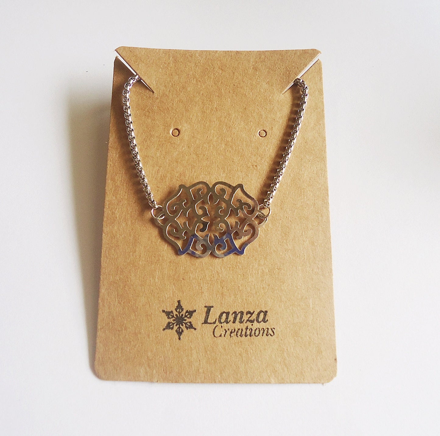 100 Necklace and Earring Paper Display Cards and Bags, Matte White, Kraft Brown, Black, 9x6cm