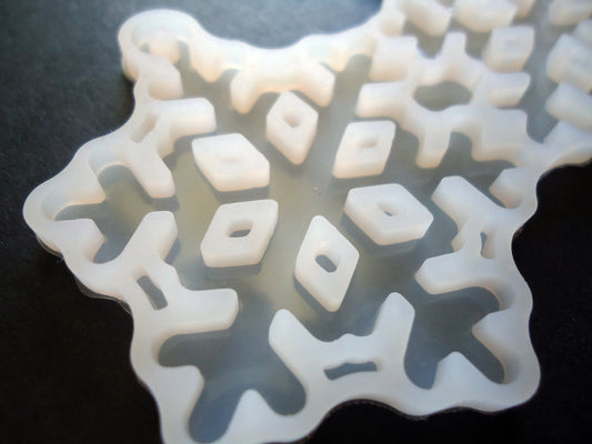 Silicone Mold, Snowflake Earrings Mold, Pendants or Earrings, 2.25" Tall, Epoxy Jewelry Mold