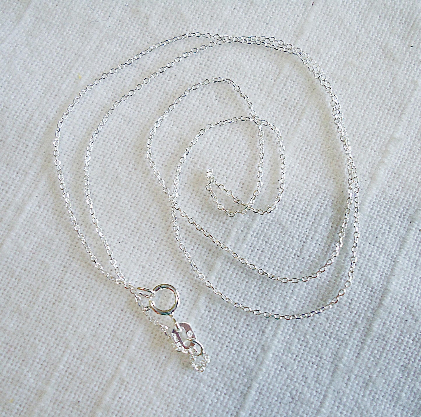 Small Sterling Silver Moon and Clouds Pendant, Soldered Bail