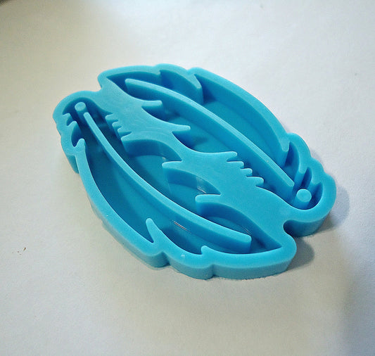 Silicone Mold, Feather Earrings Mold, Pendants or Earrings, 2" Tall