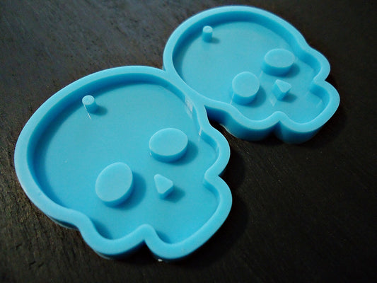 Silicone Mold, Skull Earrings, for Epoxy Resin, Halloween Earrings Pendant, Skelton