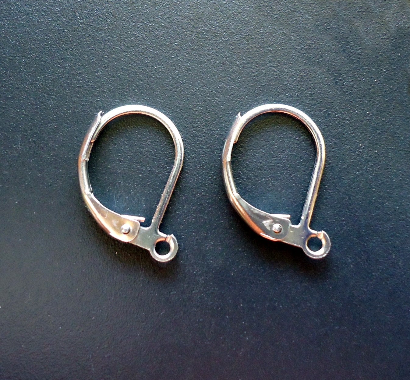 Stainless Steel Leverback Earring Components - 13mm x 10.5mm - Bulk Sets of 20, 50, or 100