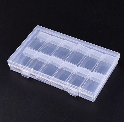 Small Bead Storage - 12 Containers with Case - Seed Beads, Drills, etc.