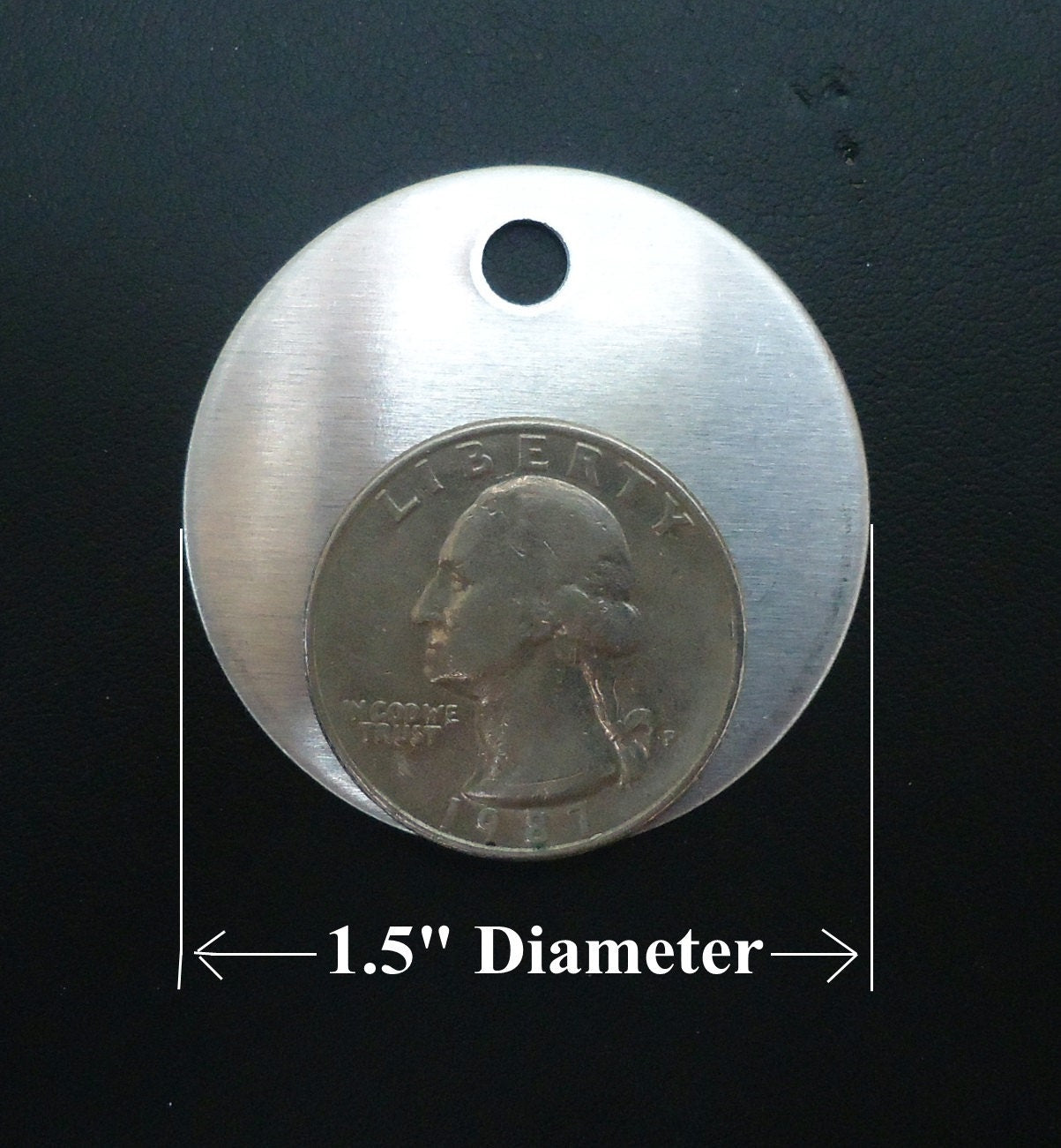 10 Round Aluminum Stamping Blanks - 1.5" Wide - LARGE