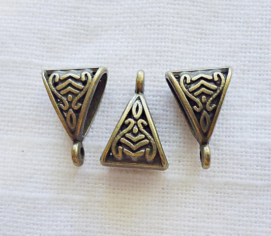 Bronze Celtic Bails, Antique Bronze, Large hole Bail