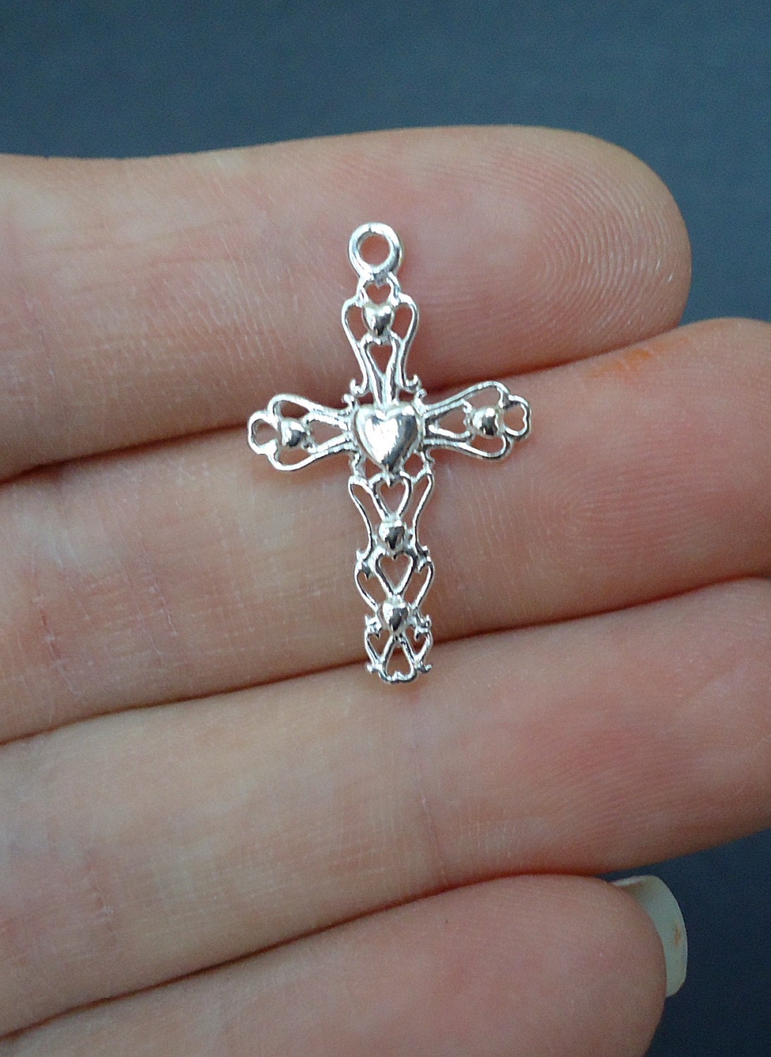 Sterling Silver Cross Charm / Pendant