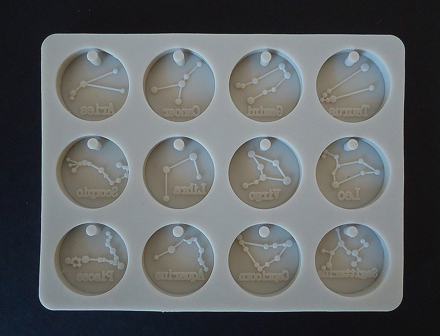 Zodiac Constellations Silicone Mold, Pendants, Resin Jewelry Mold, Food Safe Silicone Mold