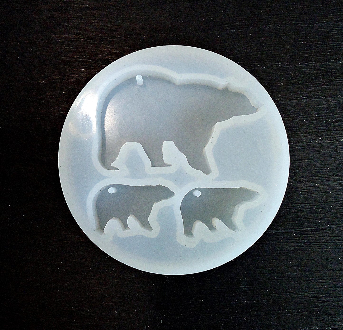 Silicone Mold, 3 Bear Pendants, Mama Bear, Bear Cubs, Epoxy Resin Mold
