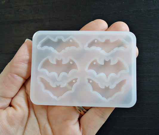 Silicone Mold, Bat Pendants / Charms, Earring Mold, Halloween, Epoxy Resin Mold