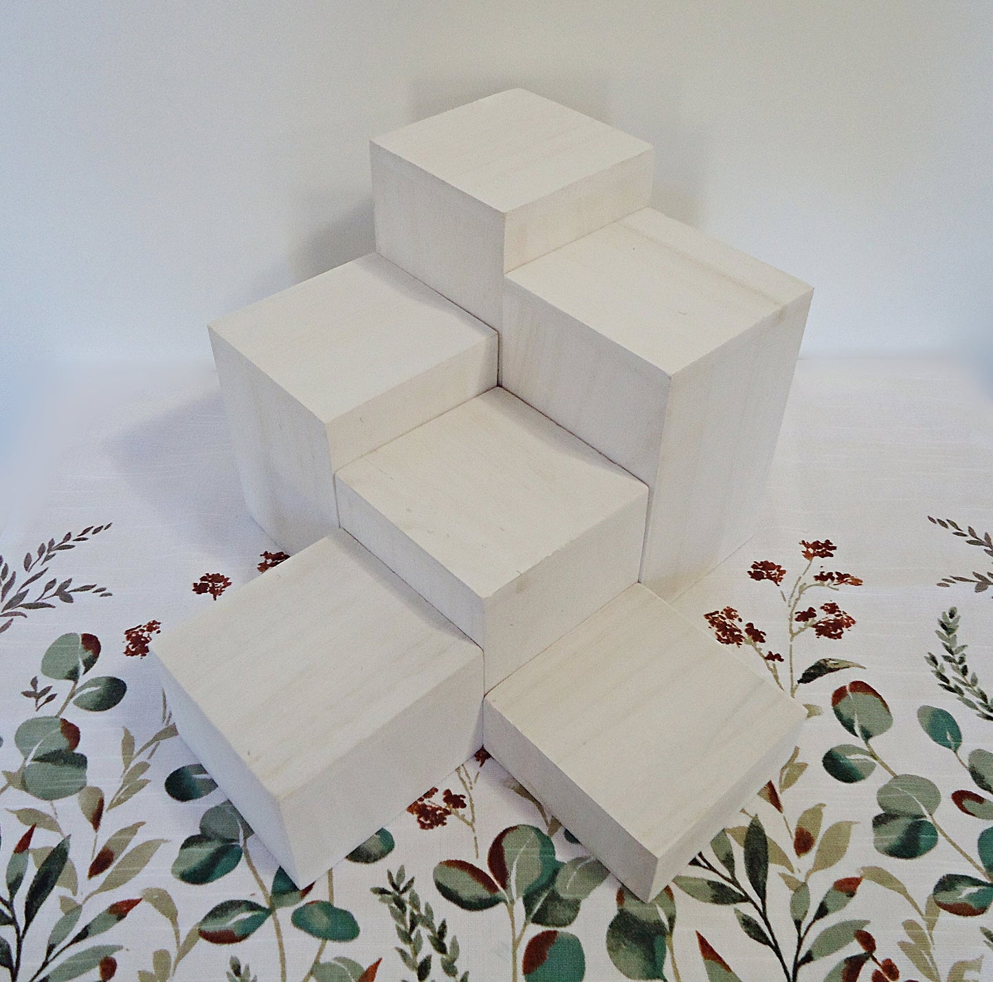 Wooden Display Risers, 3" Square, Hollow, Bracelet and Small Item Display, Brown, Weathered Brown, White, Black, or Natural