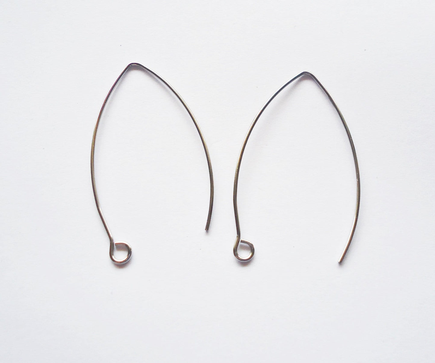 Simple Stainless Steel Earwire 1 5/8" long with hoop