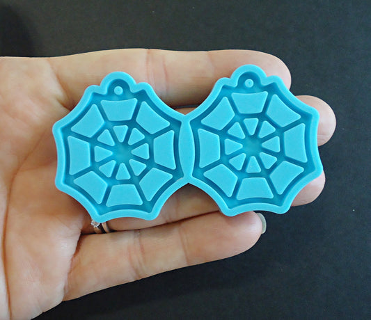 Silicone Mold, Spiderweb Earrings or Pendant Mold, Resin Jewelry