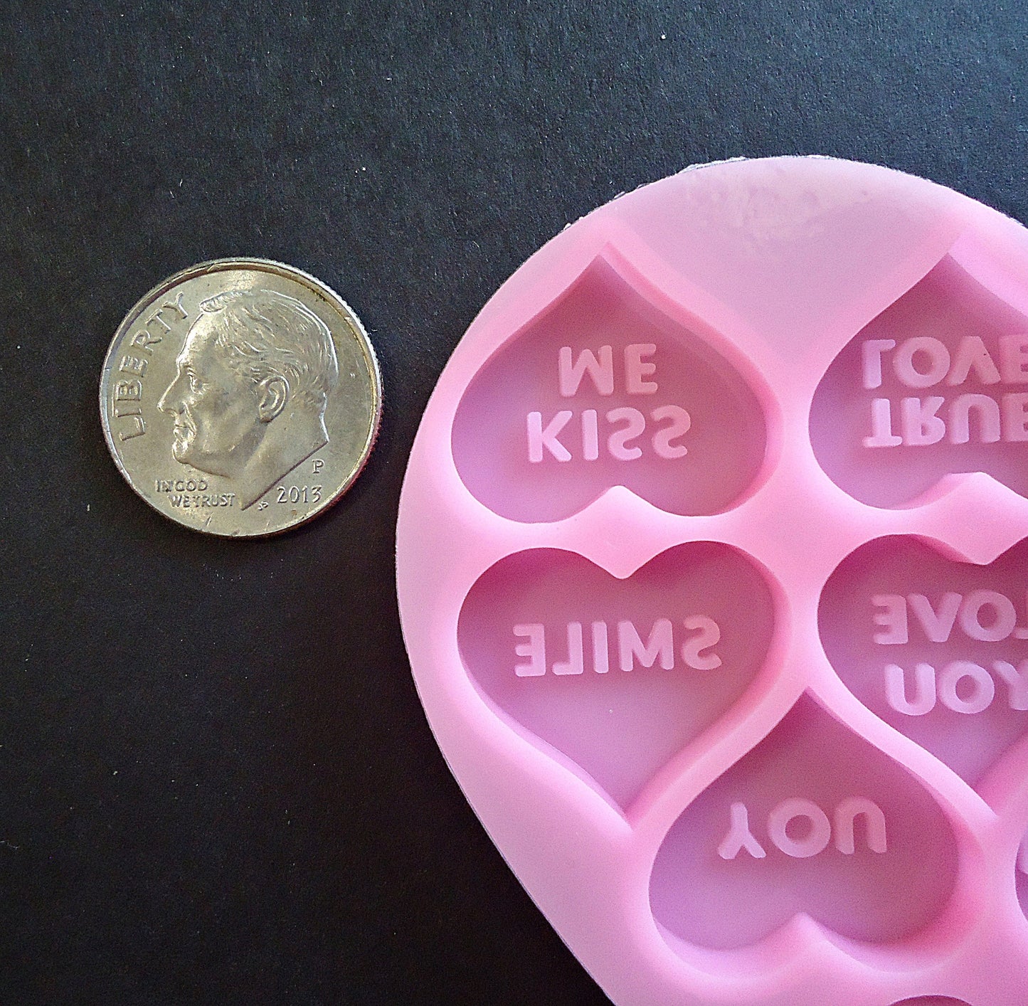 Valentines Conversation Hearts, Epoxy Resin Mold, Silicone Mold, 14 Conversation Hearts, Food Grade, Candy Mold, Wax Mold