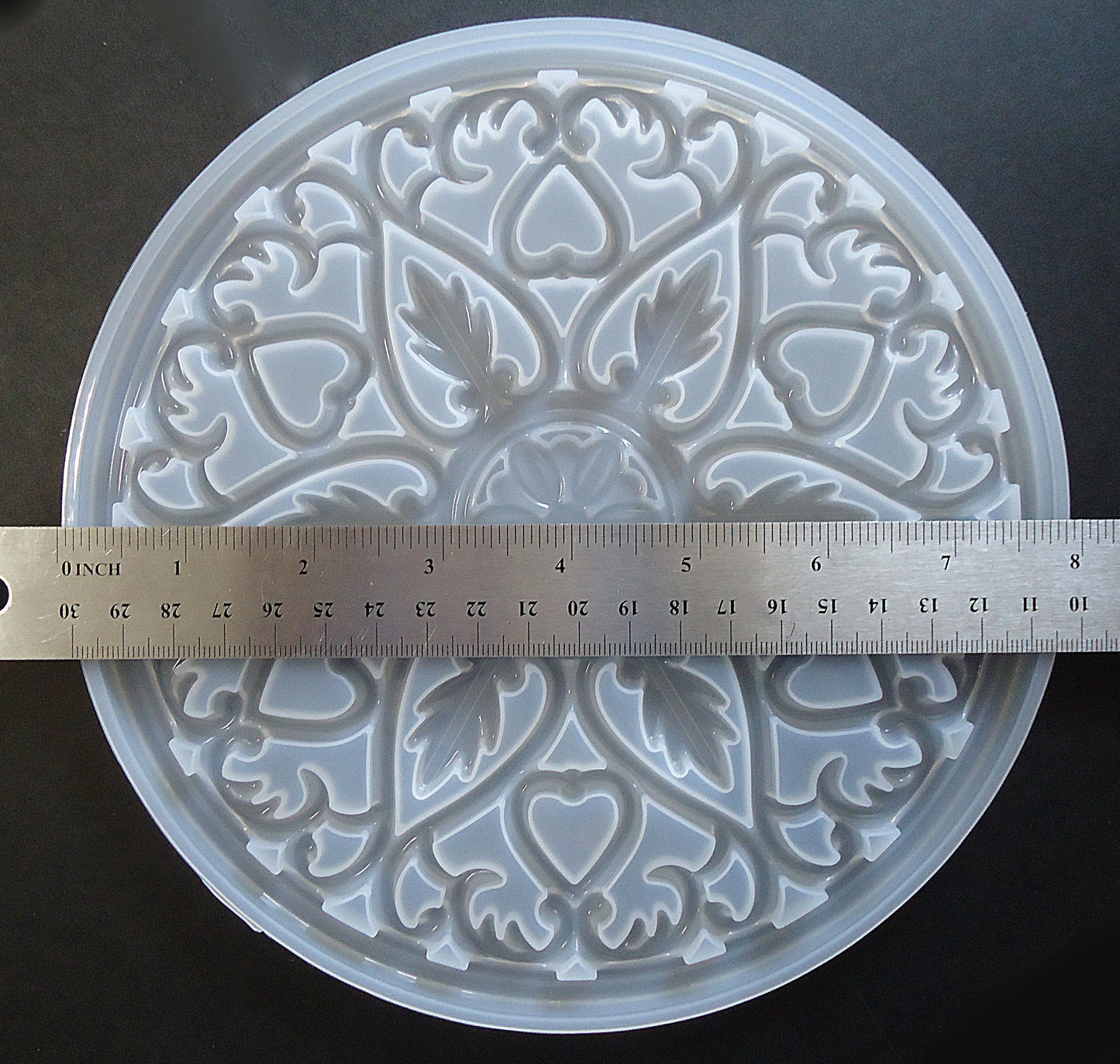 Large Mandala Trivet Silicone Mold, Use with Epoxy Resin, 8 Inches Across