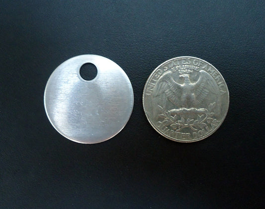 10 Round Aluminum Stamping Blanks - 1" Wide - SMALL