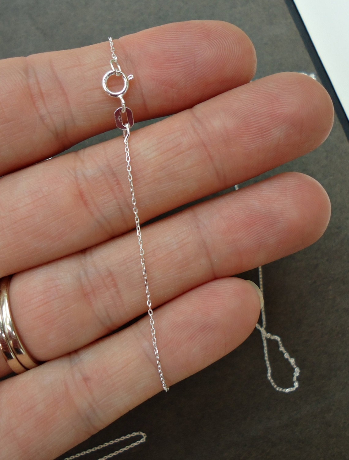 Sterling Silver Necklace Chains - 18" Finished Cable Chains