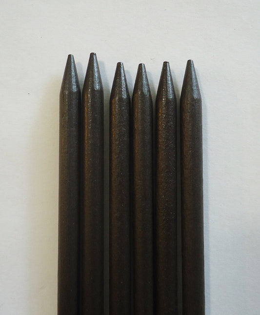 6.25 inch (16cm) Wooden Hair Sticks- Deep Dark Brown - Straight Sticks, Shawl Pins, Hair Sticks - 5mm Thick