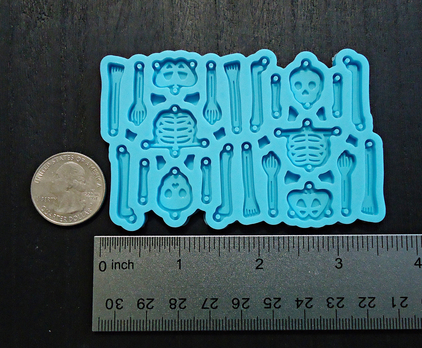 Skeleton Pieces, Movable Skeleton Mold, for Epoxy Resin Earrings, Pendant, Halloween Decoration, Silicone Mold