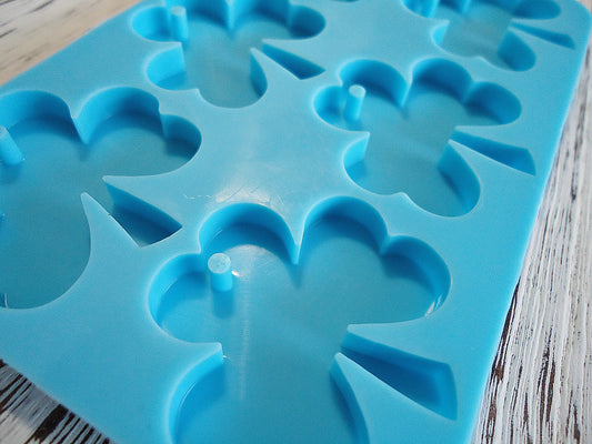 Silicone Mold, Shamrock Clover Pendants, Keychains, Epoxy Resin Mold