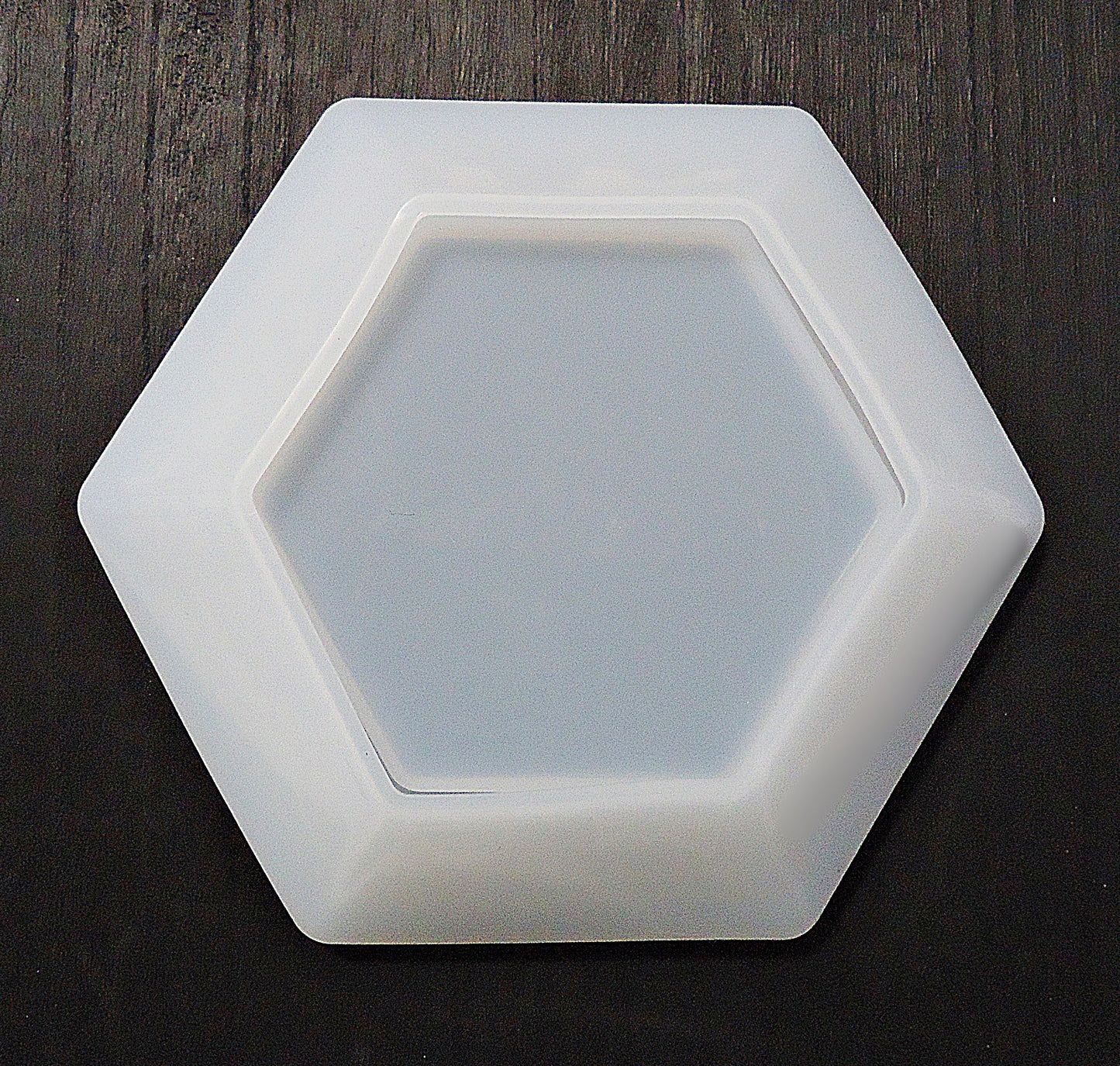 Large Hexagon Bowl, Trinket Tray, Silicone Mold, 6.5" Wide, Epoxy Resin Mold