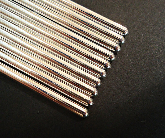 Metal Hair Sticks or Shawl Pins, 5 7/8" Long (150mm) x 3mm Wide, Silver or Gold Plated