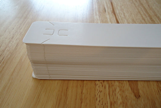 100 Cards & Cellophane Bags for Long Items, 8.25" Long, Packaging for Bracelets, Necklaces, Hair Sticks, Bookmarks, etc.