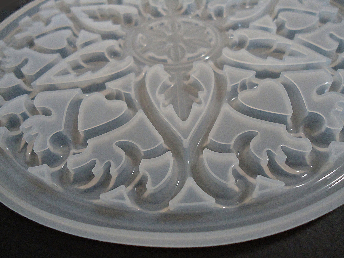 Large Mandala Trivet Silicone Mold, Use with Epoxy Resin, 8 Inches Across