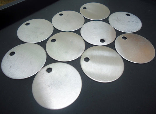 10 Round Aluminum Stamping Blanks - 1.5" Wide - LARGE