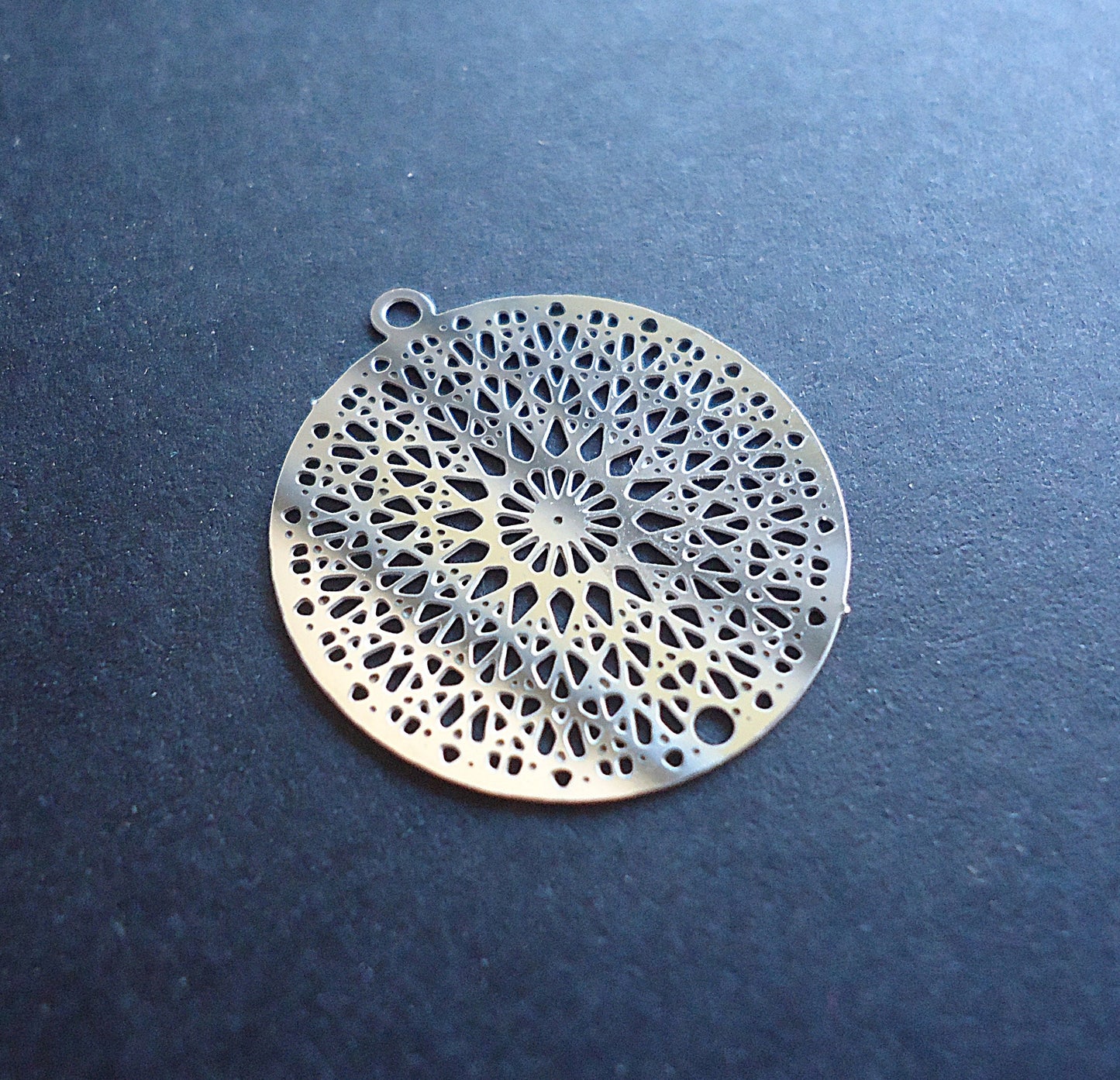 Stainless Steel Kaleidoscope Links, 22mm x 20mm, Set of 10, Laser cut
