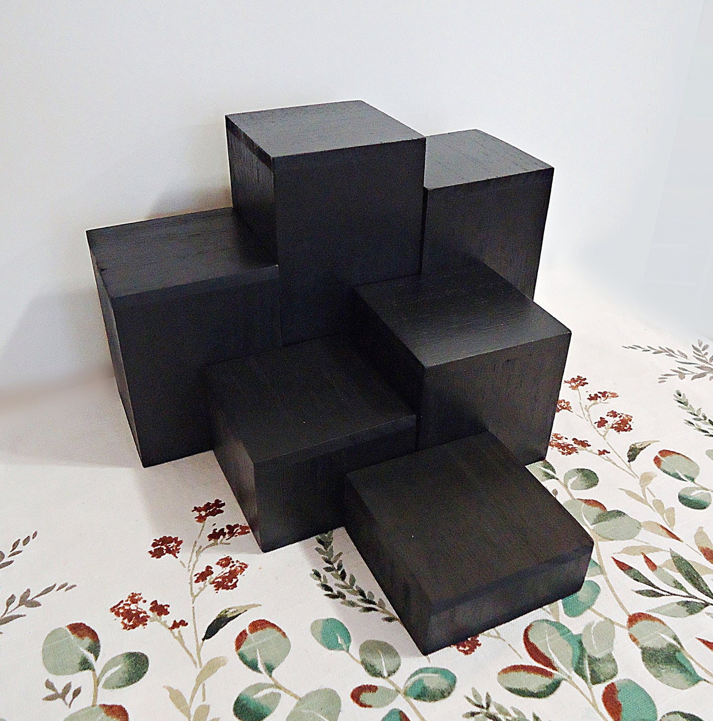 Wooden Display Risers, 3" Square, Hollow, Bracelet and Small Item Display, Brown, Weathered Brown, White, Black, or Natural