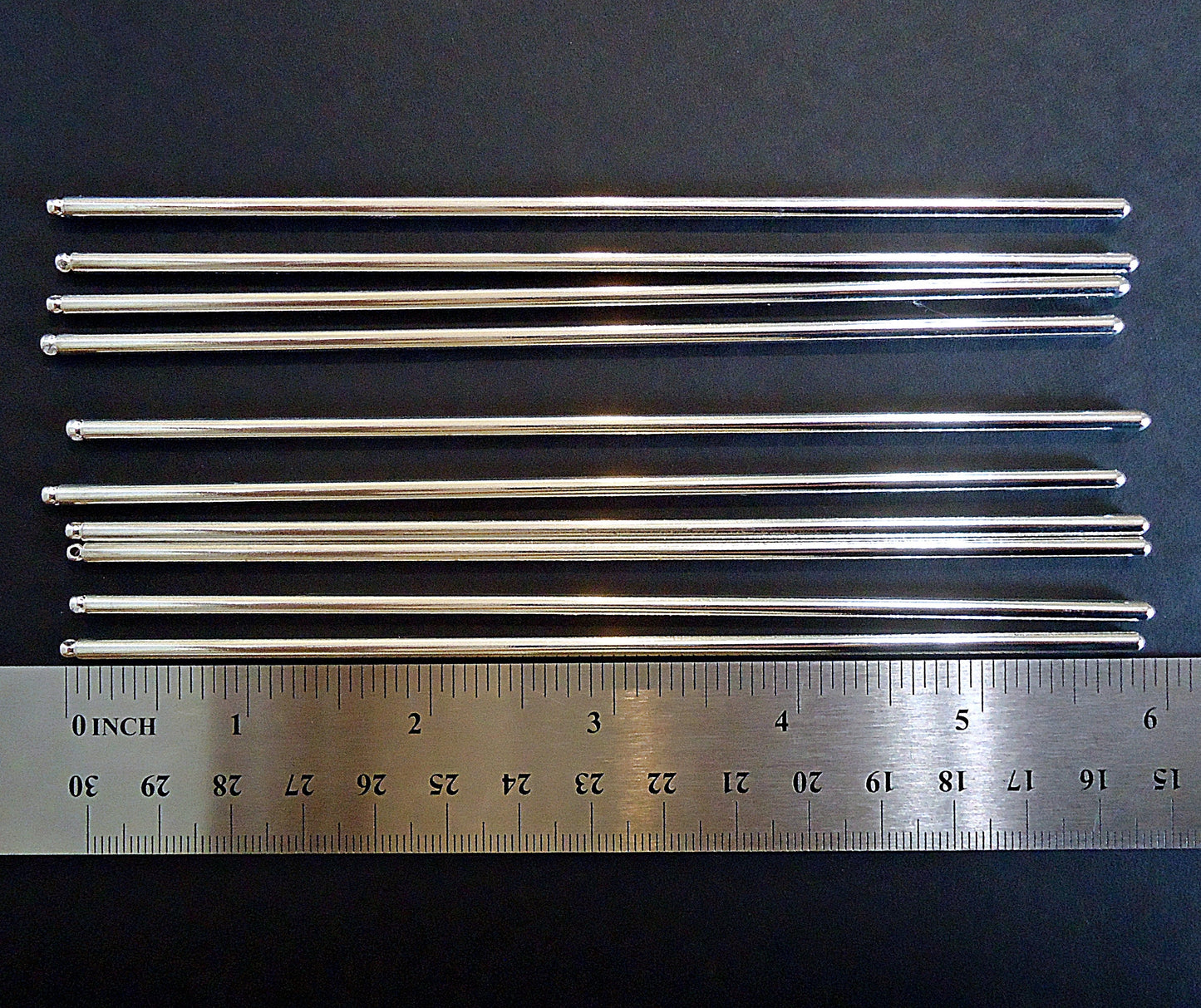 Metal Hair Sticks or Shawl Pins, 5 7/8" Long (150mm) x 3mm Wide, Silver or Gold Plated