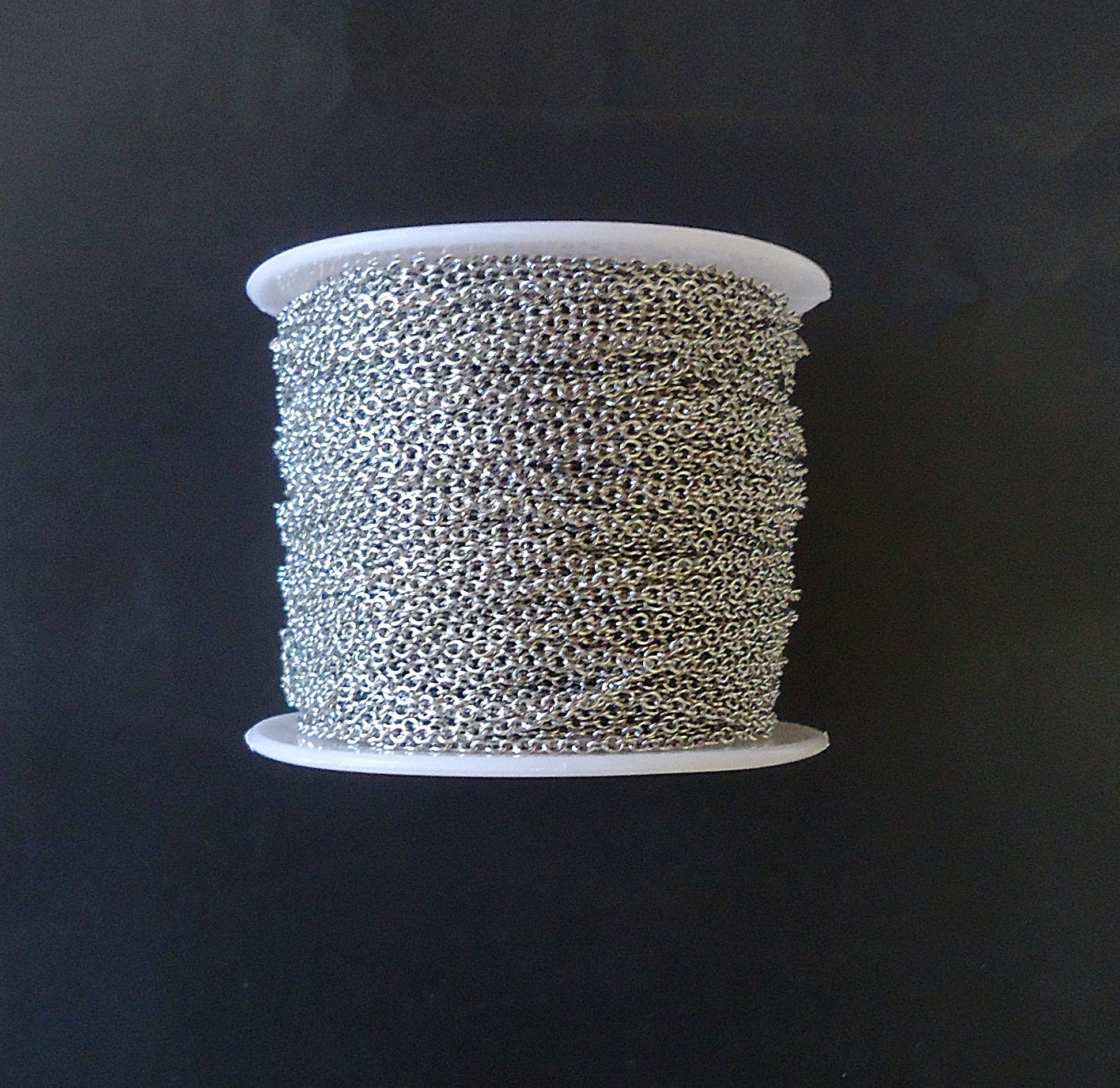Stainless Steel Chain 2x1.5mm 50m Spool, Soldered 316 Stainless Steel Chain
