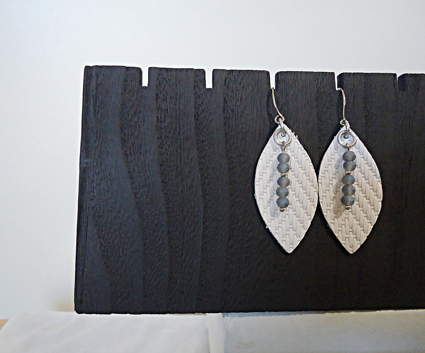 Set of 3 Wooden Earring Display Boards, Black, Holds 12 pairs of earrings