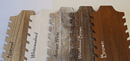 16" Tall Multi-Necklace Wooden Free Standing Display, Natural, Brown, Weathered Brown, White, Antique White, Black, Holds 7 Necklaces