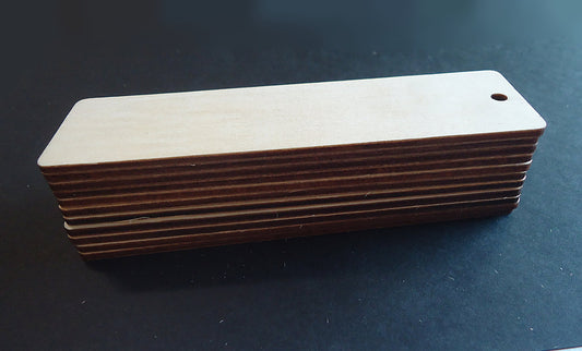 Bookmark Blanks, Unfinished Poplar Wood, 4.75" Long x 1.25" Wide x 2.7mm Thick, Strong and Sturdy