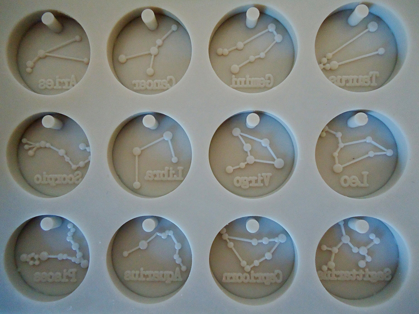 Zodiac Constellations Silicone Mold, Pendants, Resin Jewelry Mold, Food Safe Silicone Mold