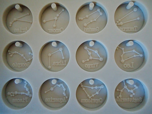 Zodiac Constellations Silicone Mold, Pendants, Resin Jewelry Mold, Food Safe Silicone Mold