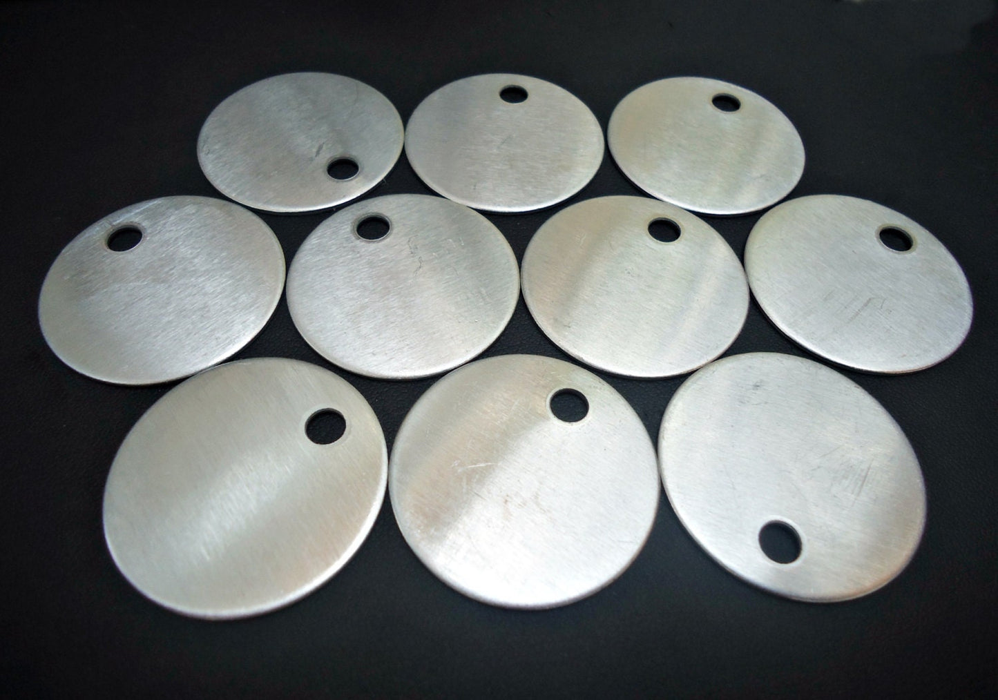10 Round Aluminum Stamping Blanks - 1.25" Wide - MEDIUM
