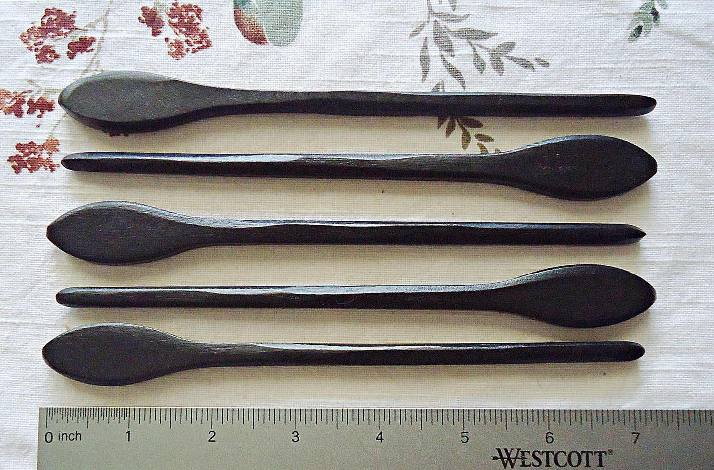 Wood Hair Stick Blanks, Plain Black Wood Hair Stick, 7 Inches Long, Minimalist, Simple