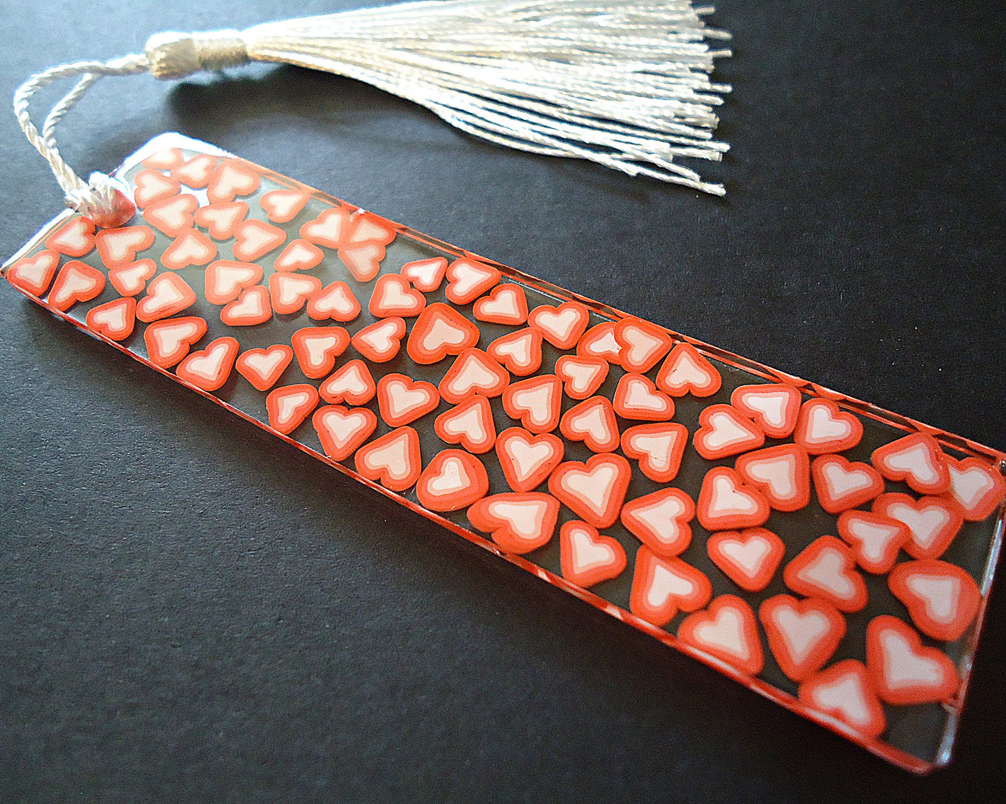 Tiny Red and White Hearts, Polymer Clay Slices, for Resin Crafts, Resin Filler, Love, Valentines Day, 10g
