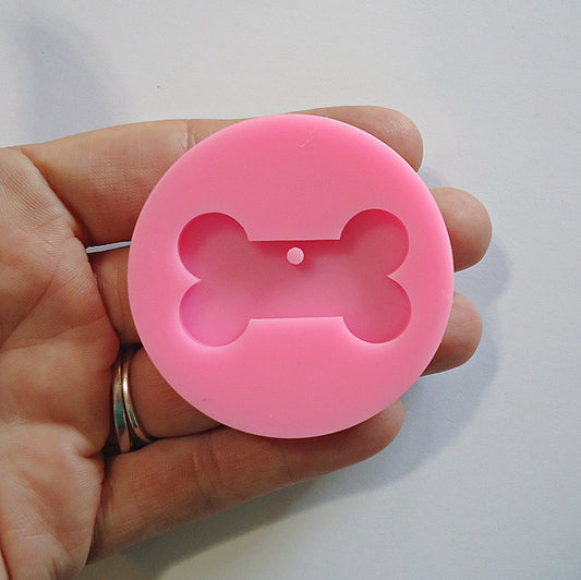 Dog Bone Silicone Pendant Mold, Tag, Food Safe, Fondant Mold, Resin Casting