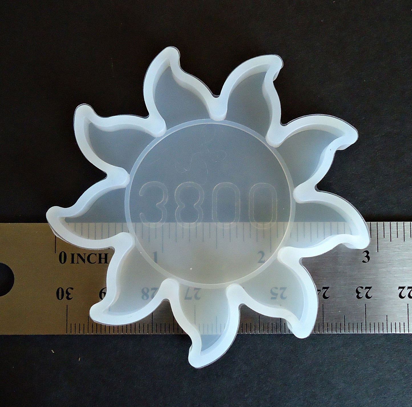 Silicone Mold, Sun, Resin Craft Mold, 2.9" Wide x 5mm Deep