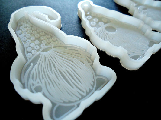 Silicone Molds, Gnomes, Set of 3, Christmas Ornaments, Epoxy Resin Crafts, 2.5" - 3" Tall