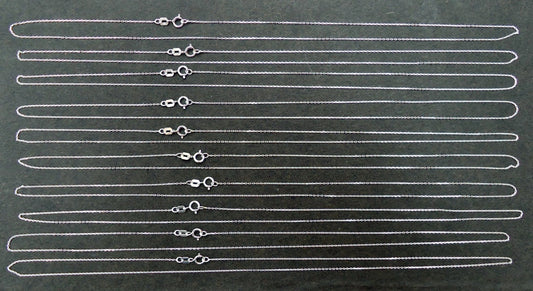 Sterling Silver Necklace Chains - 18" Finished Cable Chains