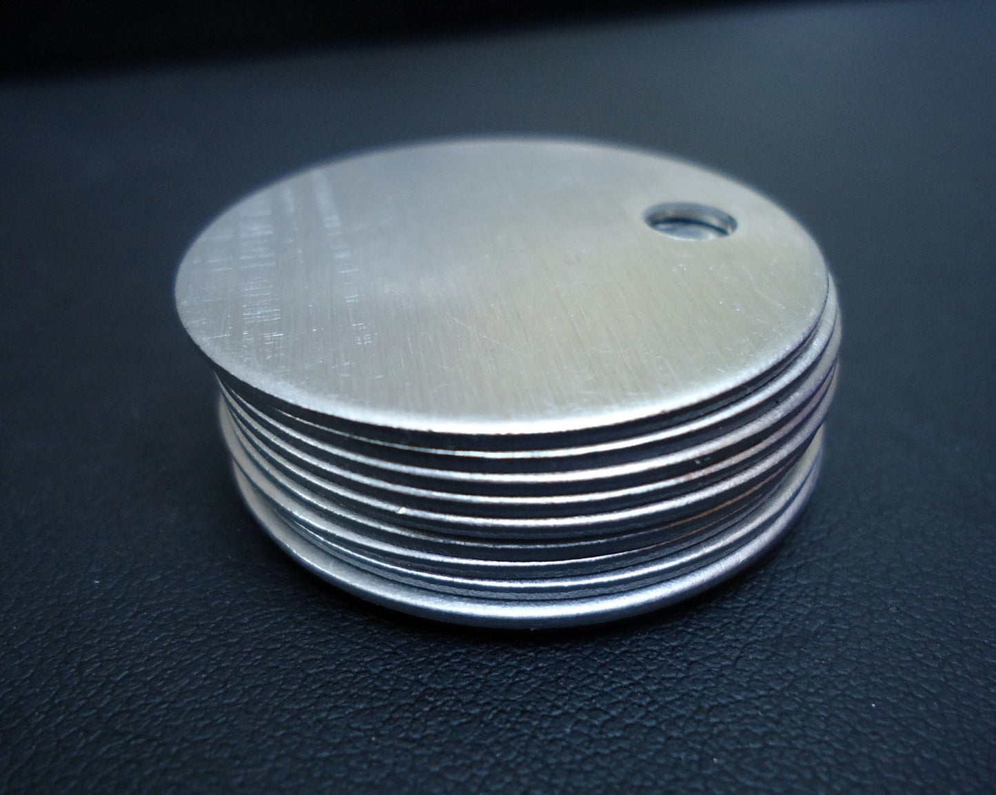 10 Round Aluminum Stamping Blanks - 1.25" Wide - MEDIUM