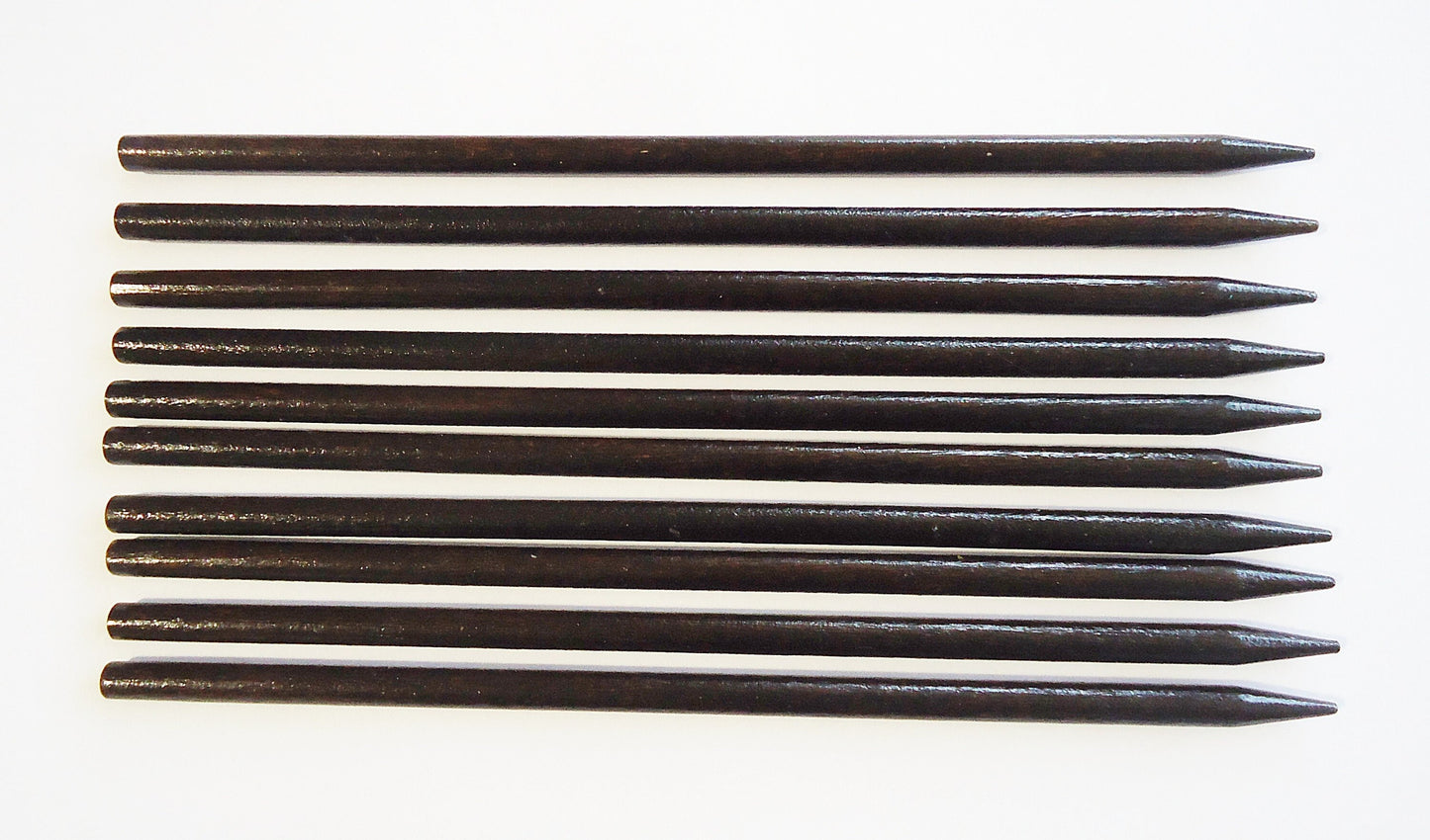 7 Inch (18cm) Wooden Hair Sticks / Shawl Pins -Deep Dark Brown - 6mm Wide
