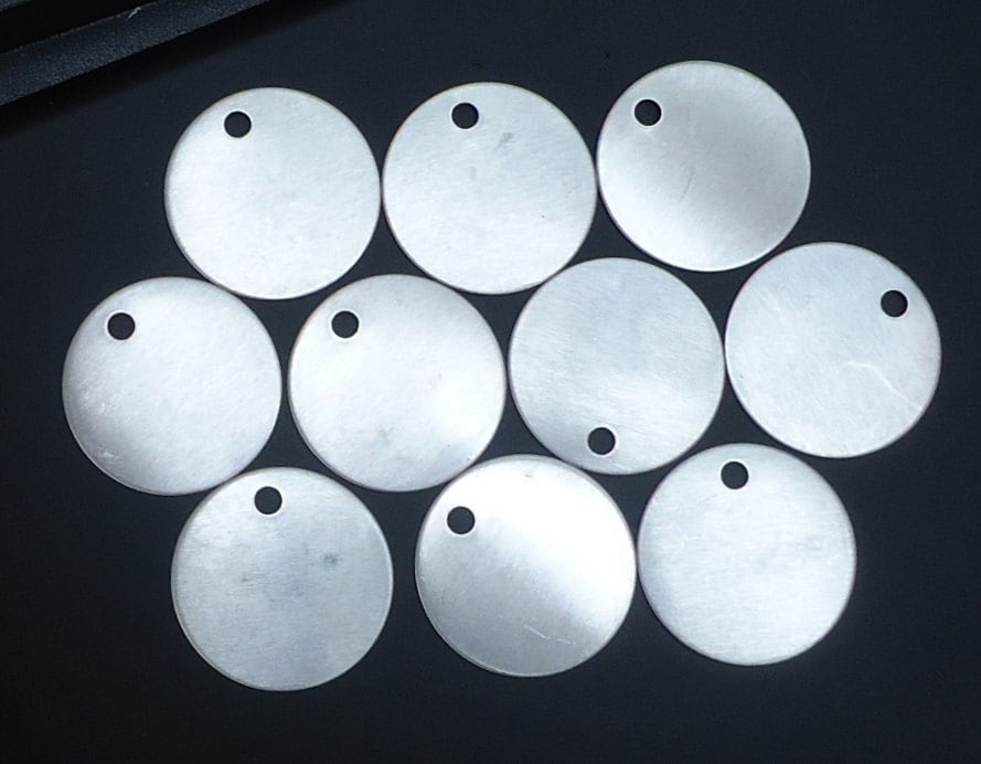 10 Round Aluminum Stamping Blanks - 1.5" Wide - LARGE