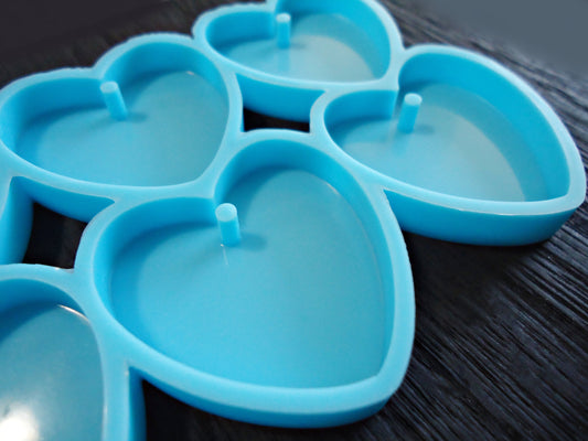 Silicone Mold, Heart Pendants, Keychains, Epoxy Resin Mold