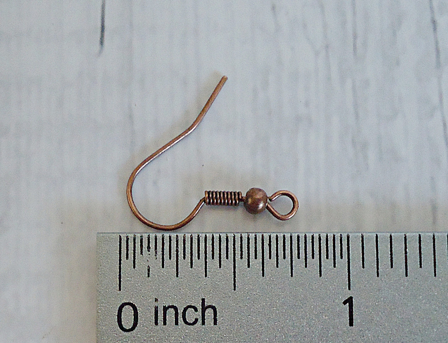 Copper Earwire, Ball and Coil, French Earwire, Nickel Free, 20 grams